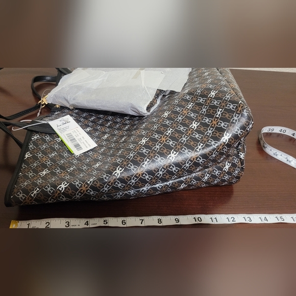 Sam Edelman Black Monogram Logo Tote Large - Picture 4 of 4